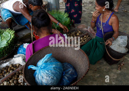 Une scène de Lama bazar, à Lama, Bandarban, au Bangladesh. 29 juillet 2010. Banque D'Images