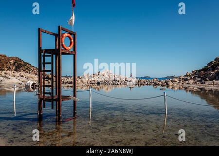 VILLASIMIUS, ITALIE / Octobre 2019 : La magnifique plage de Punta Molentis dans le sud de la Sardaigne Banque D'Images