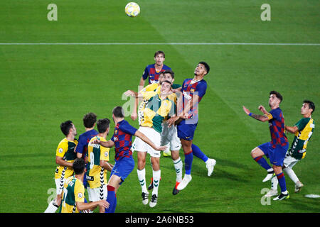 Sant Joan Despi, Espagne. Credit : D. 27 Oct, 2019. Ronaldo Araujo (Barcelone B) Football/soccer : 'Espagnol La Liga Segunda Division B' Groupe 3 match entre FC Barcelona B 1-0 Sabadell à l'Estadi Johan Cruyff à Sant Joan Despi, Espagne. Credit : D .Nakashima/AFLO/Alamy Live News Banque D'Images