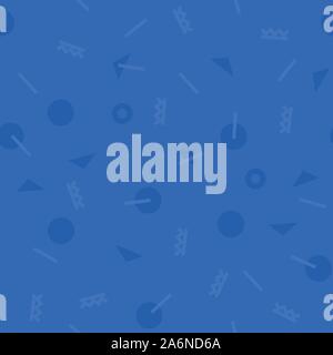 Modèle sans couture avec 80s style geometics memphis et seul ton de couleurs Illustration de Vecteur