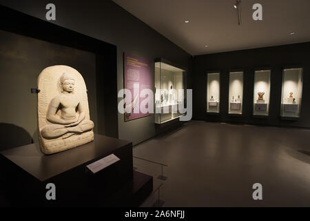 Prachin Buri, Thaïlande - 26 août 2019 : dans la galerie d'antiquités de Rayong Musée National. Banque D'Images