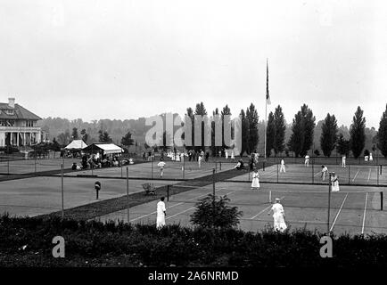 1917 Photo de Colombie-Britannique - Colombie-Britannique Country Club de Tennis Banque D'Images