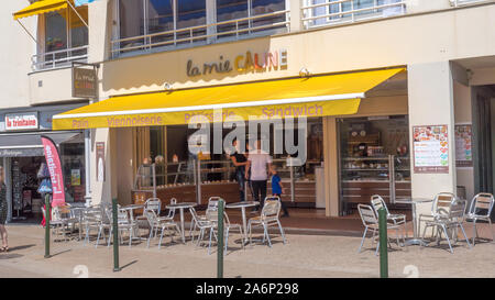 La mie câline, le pain français fast food shop basé à Pornic, France 10-8-10 Banque D'Images