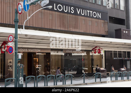 Louis Vuitton, sacs de luxe façade de magasin, Kyoto, Japon, le 3 août 2019 Banque D'Images