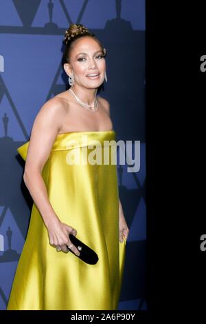 Los Angeles, USA. 27 Oct, 2019. Los Angeles, CA. 27 Oct, 2019. Jennifer Lopez aux arrivées de l'Académie 11e édition annuelle des Prix des Gouverneurs 2019, le Kodak Theater à Hollywood et Highland Center, Los Angeles, CA, 27 octobre 2019. Credit : Everett Collection Inc/Alamy Live News Banque D'Images