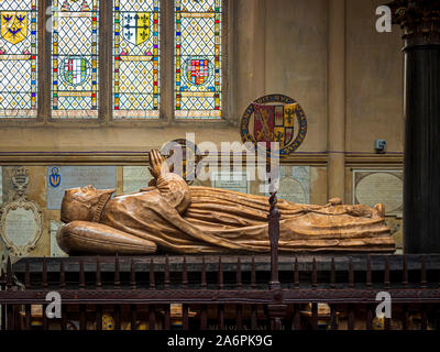 Tombe de James Montagu. Évêque de Bath et Wells.1608 - 1616. L'Abbaye de Bath. Baignoire Banque D'Images