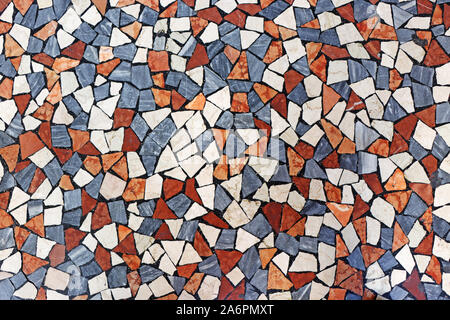 Parquet mosaïque de petites pierres multicolores Banque D'Images