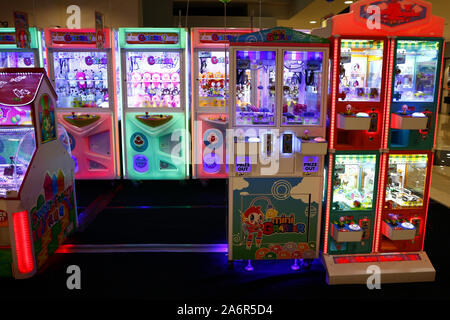 La ville de Quezon, Philippines - Le 13 octobre 2019 : l'arcade de jeux et jeux à prix picker mall. Banque D'Images