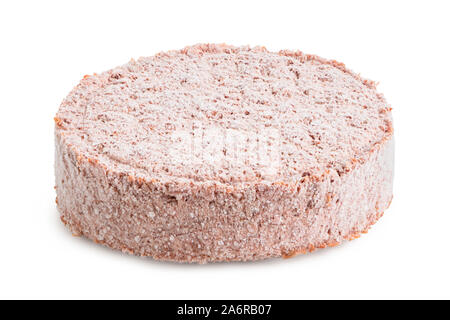 Burger à base de plante congelé patty isolé sur blanc. Banque D'Images