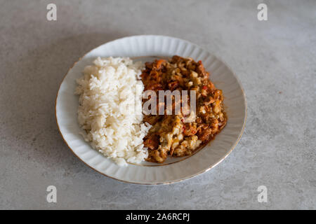 La nourriture turque Hunkar Begendi faite à l'aubergine et la Viande Banque D'Images