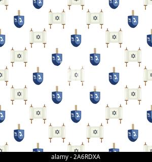 Illustration sur le thème grand modèle de couleur uniforme Hanoukka, dreidel. Une collection est constituée de dreidel, accessoire maison de Hanukka Illustration de Vecteur