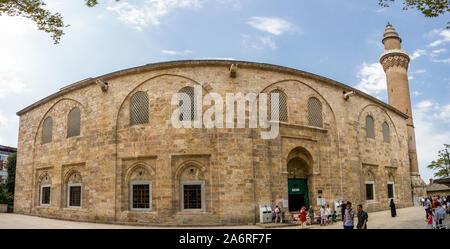 Bursa, Turquie - le 14 août 2018 : Grande Mosquée de Bursa (Ulu Camii), la plus grande mosquée de Bursa et un monument de l'architecture ottomane. Banque D'Images