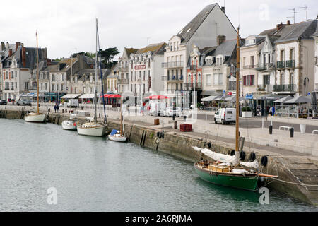 Quai Jules Sandeau, Le Pouliguen, Bretagne Banque D'Images