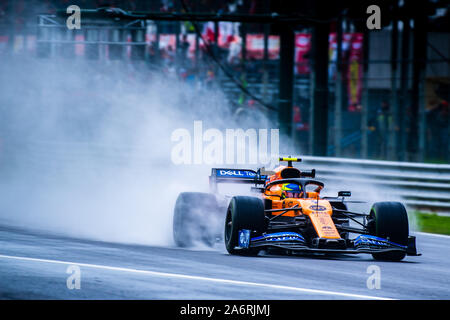 Italie/Monza - 06/09/2019 - # 4 Lando NORRIS (GBR, McLaren, MCL34) au cours du PC1 avant de se qualifier pour le Grand Prix d'Italie Banque D'Images