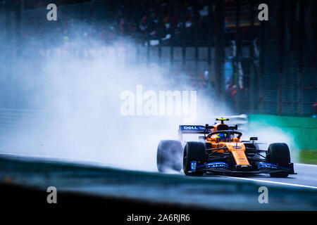 Italie/Monza - 06/09/2019 - # 4 Lando NORRIS (GBR, McLaren, MCL34) au cours du PC1 avant de se qualifier pour le Grand Prix d'Italie Banque D'Images