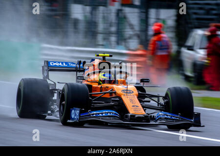 Italie/Monza - 06/09/2019 - # 4 Lando NORRIS (GBR, McLaren, MCL34) au cours du PC1 avant de se qualifier pour le Grand Prix d'Italie Banque D'Images