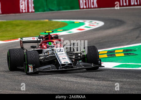 Italie/Monza - 06/09/2019 - # 99 Antonio Giovinazzi (ITA, Alfa Romeo F1 Team, C38) au cours du PC1 avant de se qualifier pour le Grand Prix d'Italie Banque D'Images