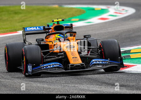 Italie/Monza - 06/09/2019 - # 4 Lando NORRIS (GBR, McLaren, MCL34) au cours du PC1 avant de se qualifier pour le Grand Prix d'Italie Banque D'Images