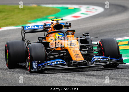 Italie/Monza - 06/09/2019 - # 4 Lando NORRIS (GBR, McLaren, MCL34) au cours du PC1 avant de se qualifier pour le Grand Prix d'Italie Banque D'Images