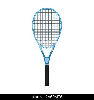 Sport de raquette Tennis jeu equipement télévision vecteur icône. Loisirs à jouer match élément. Exercice signe athlétique bleu Illustration de Vecteur