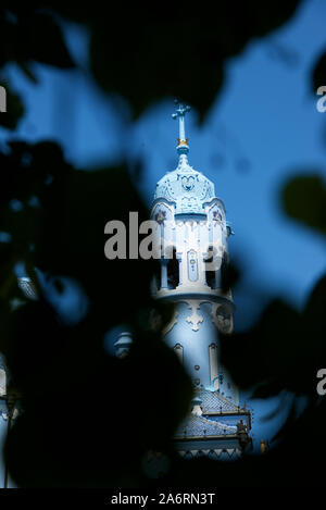 L'église de Sainte Elisabeth ou Svatej Alzbety Modry Kostol appelle Blue Church à Bratislava. Banque D'Images