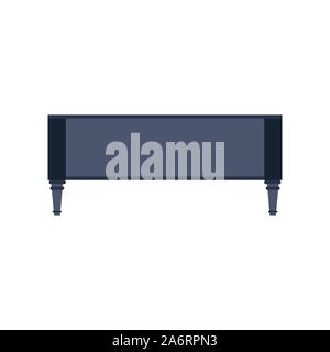 Table basse en bois brun concept boissons icône Gros plan arrière-plan. Sombre scénario intérieur bureau cafe Illustration de Vecteur