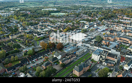 SWINDON UK - le 26 octobre 2019 : Vue aérienne de la vieille ville de Swindon, Wiltshire Banque D'Images