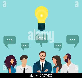 Vecteur d'idées d'affaires de nouvelles idées et de la communication Illustration de Vecteur