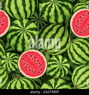 Vector background transparent avec des pastèques. Illustration de Vecteur