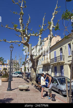 La Place des moulins dans le quartier du Panier de Marseille, France Banque D'Images