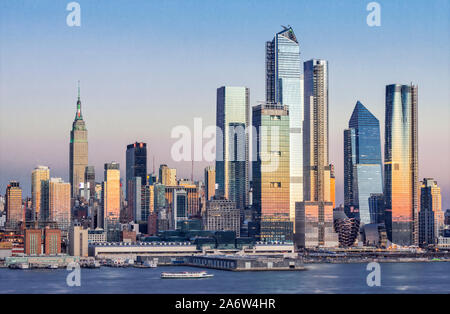 Chantiers d'Hudson New York City Skyline Banque D'Images