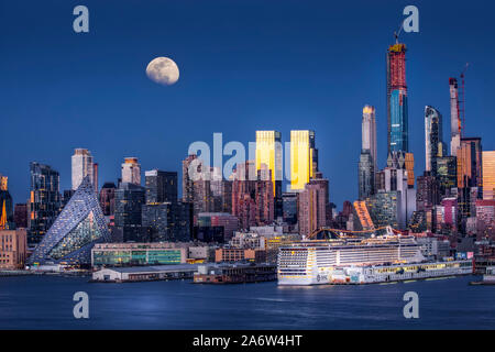 Chantiers d'Hudson New York City Skyline Banque D'Images