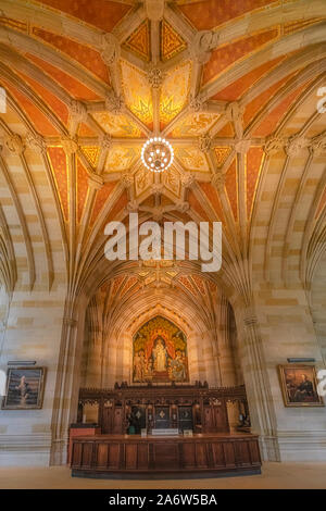 L'université de Yale Sterling Memorial Library Banque D'Images