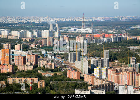 Vue de dessus les quartiers de la ville de 1,89 dans la région de Moscou, Russie Banque D'Images