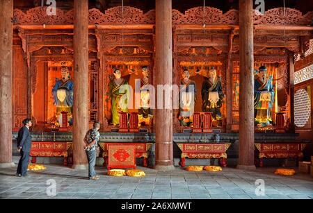 Temple de Confucius de Dali DALI (Centre culturel). Ce complexe a été créé pendant la dynastie des Yuan (1271-1368) et au cours de l'empereur Tong Zhi (1856-1875) Banque D'Images