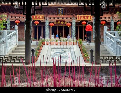 Temple de Confucius de Dali DALI (Centre culturel). Ce complexe a été créé pendant la dynastie des Yuan (1271-1368) et au cours de l'empereur Tong Zhi (1856-1875) Banque D'Images