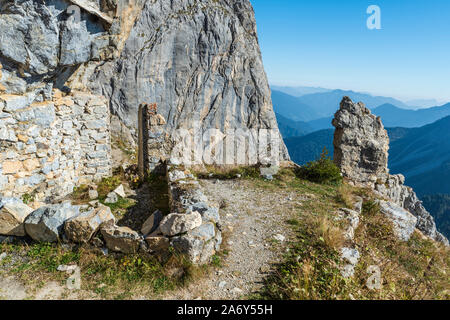 Vallée de la Piave, Calvi refuge sur les pentes du mont Peralba. Sappada, Italie Banque D'Images