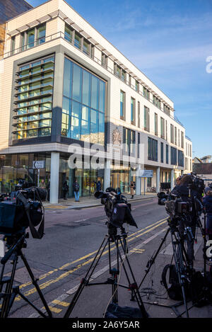 Chelmsford, Essex Magistrates Court, Royaume-Uni. Conducteur de camion Maurice Robinson qui comparaissent devant la Cour par liaison vidéo chargée de la traite des personnes Banque D'Images