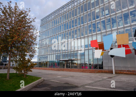 BBC Pacific Quay - BBC Scotland's studio de télévision et de radio complexe au quai du Pacifique, Glasgow, Ecosse. Banque D'Images