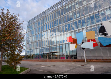 BBC Pacific Quay - BBC Scotland's studio de télévision et de radio complexe au quai du Pacifique, Glasgow, Ecosse. Banque D'Images