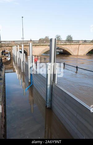 Bewdley, Worcestershire, dans des conditions d'inondation, 2019. UK Banque D'Images