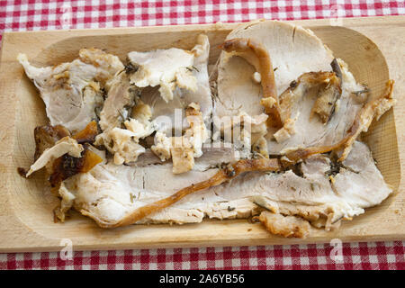 Cochon de lait rôti ou porchetta di ariccia Banque D'Images