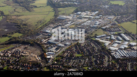 Vue aérienne de Zenith Business Park & Claycliffe Business Park, Barnsley, dans le Yorkshire du Sud Banque D'Images