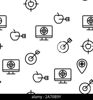 Objectif cible Vector Pattern transparente Illustration de Vecteur