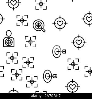 Objectif cible Vector Pattern transparente Illustration de Vecteur