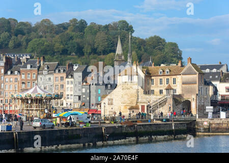 Le port de Honfleur, Honfleur, Normandie, France Banque D'Images