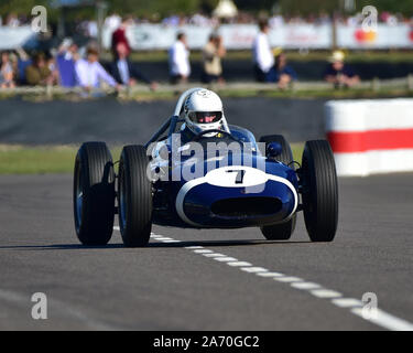 Nicholas Topliss, Cooper T53 Climax lowline, Richmond et Gordon trophées, 2½ litre voitures de Grand Prix, de 1954 à 1960, Goodwood Revival 2019, 20 Septembre Banque D'Images