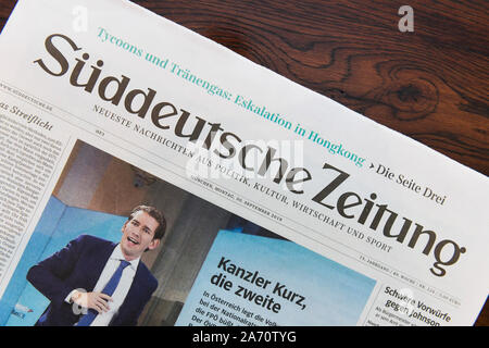 Tageszeitung 'Süddeutsche Zeitung' Banque D'Images