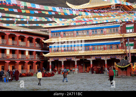 Monastère de Lhagang à Tagong Chine Banque D'Images