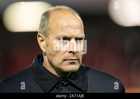 Almere, Pays-Bas. 29 Oct, 2019. ALMERE, 29-10-2019, le stade saison 2019/2020, Yanmar, Eerste ronde TOTO KNVB Beker. Almere City hoofdtrainer Robert Molenaar pendant le jeu Almere City - Go Ahead Eagles : Crédit Photos Pro/Alamy Live News Banque D'Images